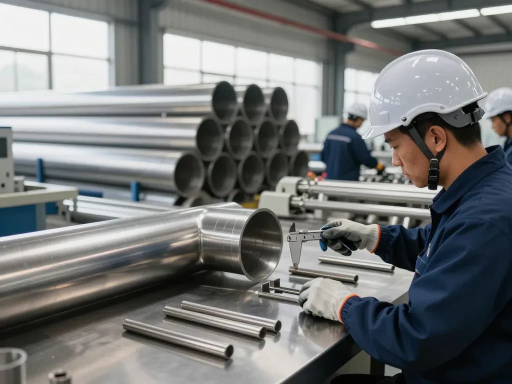 Sumwin's expert stainless steel manufacturing process with skilled workers and quality inspection.
