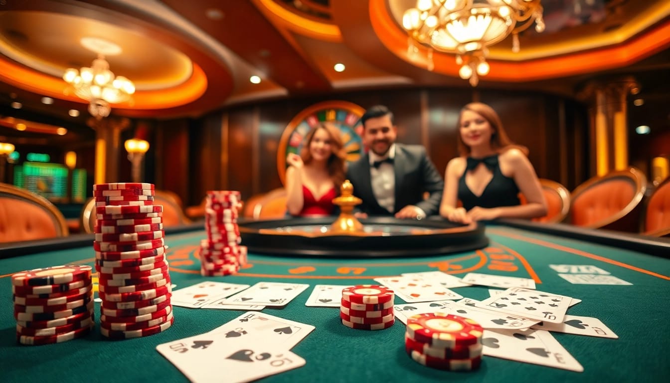 Gamble with excitement at https://kong88.win with luxurious casino visuals of poker and roulette.