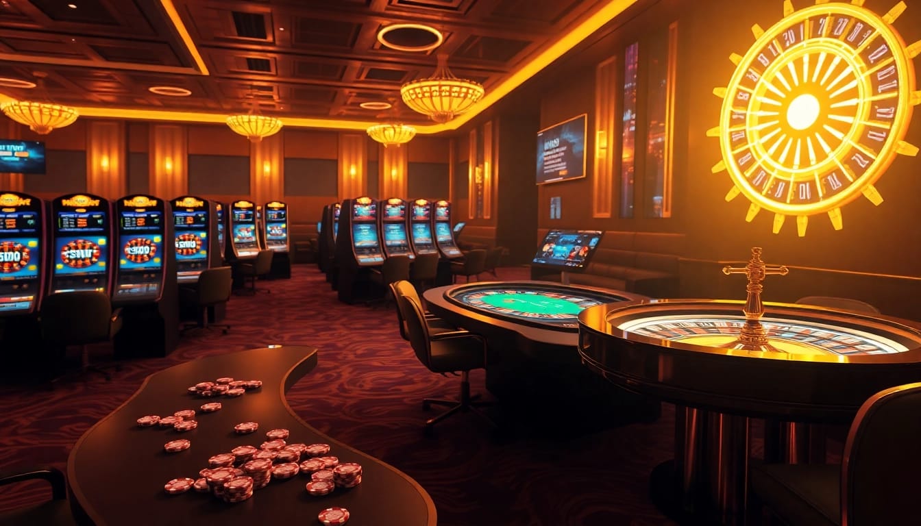 Experience thrilling casino gameplay at https://nohu900.in.net/ with vibrant poker chips and stunning roulette.