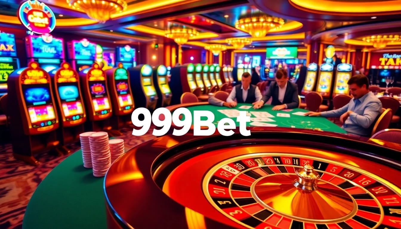 Gamblers enjoying a vibrant casino experience at 89Bet with roulette and poker tables.