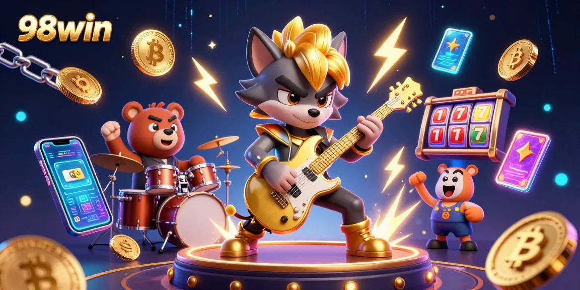 Experience thrilling gameplay moments at 98win with vibrant crypto-themed casino action.