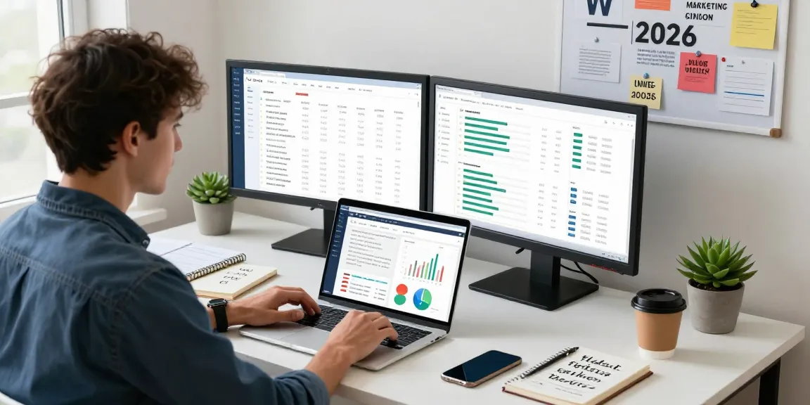 Digital marketing professional analyzing c88nano.com analytics in a modern workspace for strategic insights.