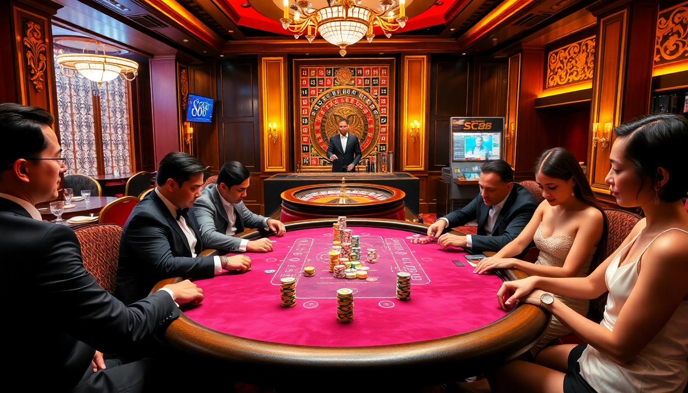 Experience thrilling gameplay at SC88, with high-stakes poker action and a vibrant casino atmosphere.