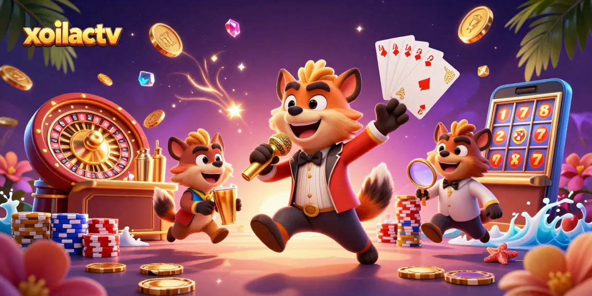 Experience thrilling gameplay at xoilactv with dynamic casino elements in a vibrant scene.
