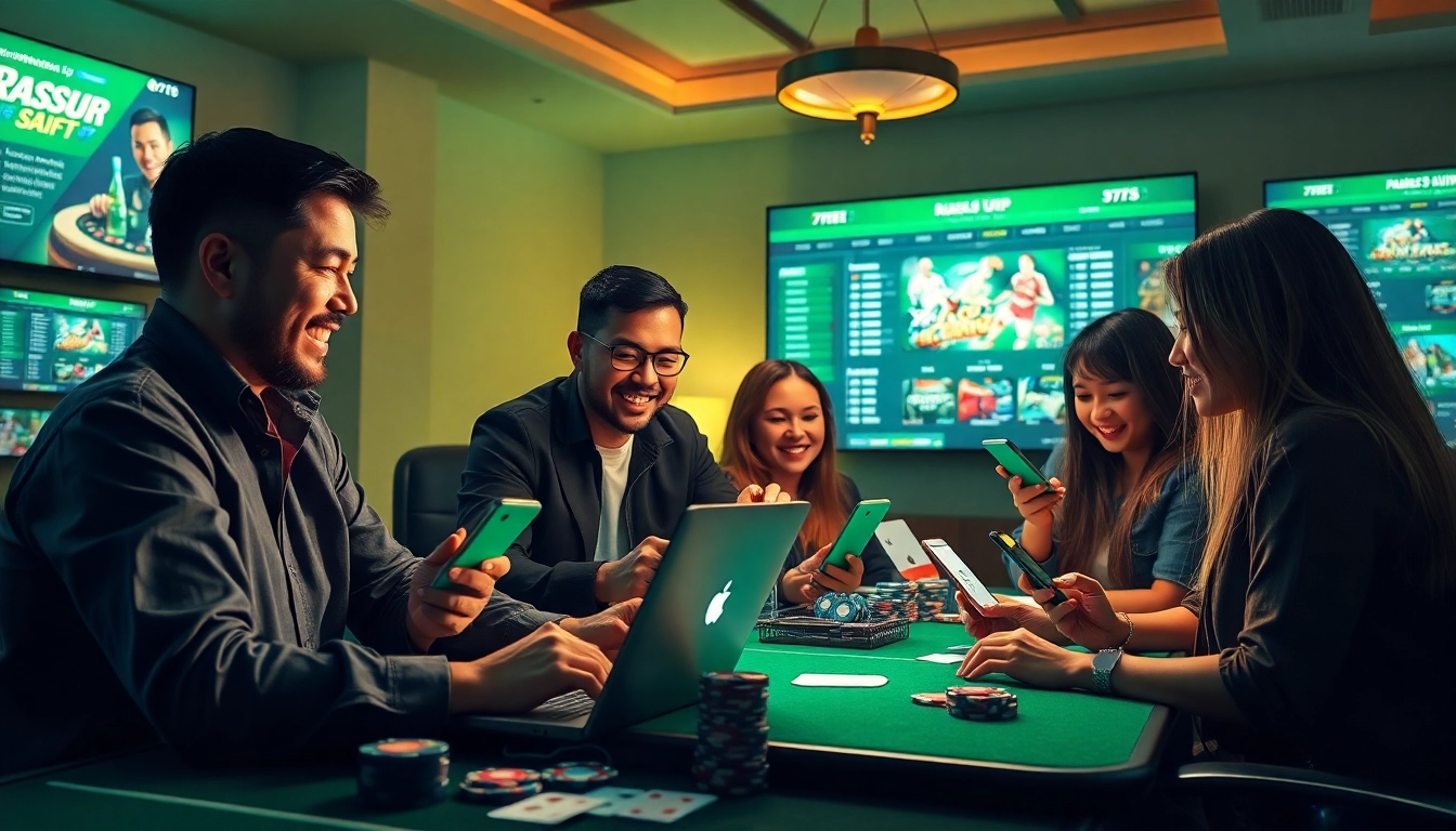 Dynamic scene of players enjoying 789bet vip online betting experience.