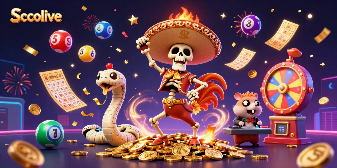 Socolive showcases thrilling online gambling with vibrant, dynamic 3D imagery of festive characters celebrating wins.