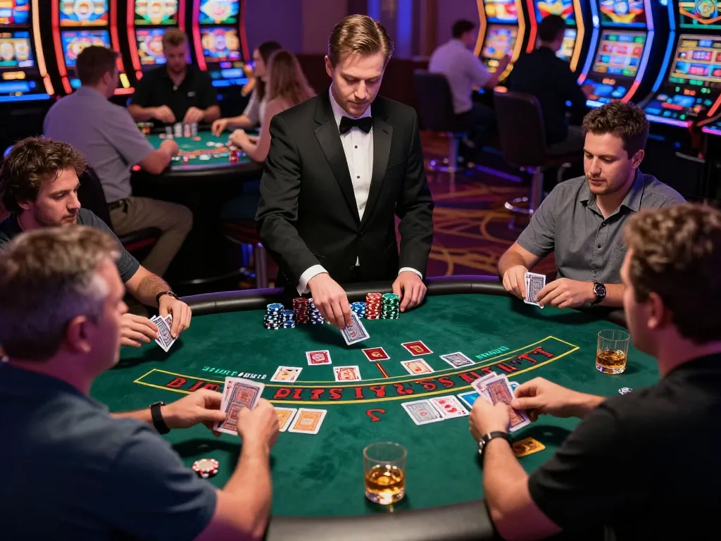 Experience the thrill of live blackjack with da88 as players make strategic bets and enjoy the ambiance.