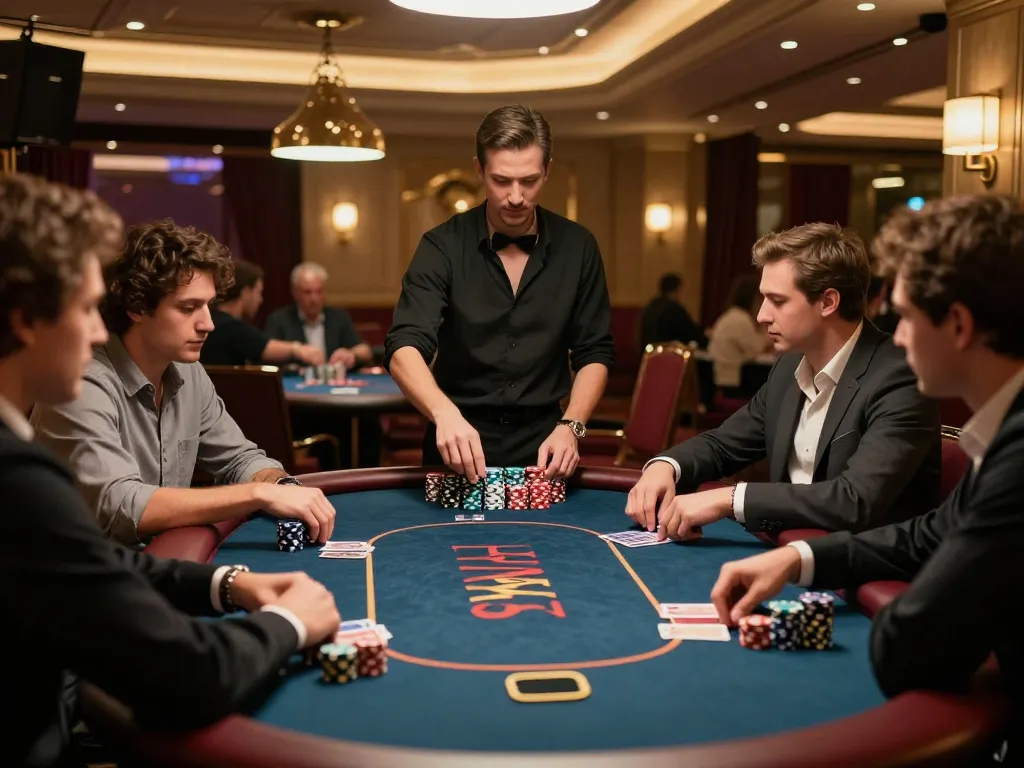 Players engaging in an exciting poker game at Vin88, showcasing competitive gameplay and strategy.