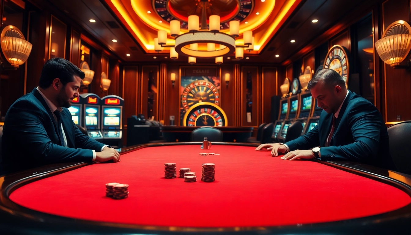 High-stakes poker action at https://9bet41.com/ showcasing luxury and strategic gameplay.