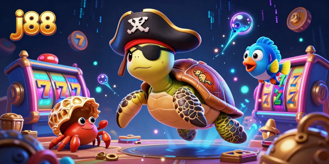Play thrilling slot games with the vibrant j88 casino characters in an exciting underwater setting.