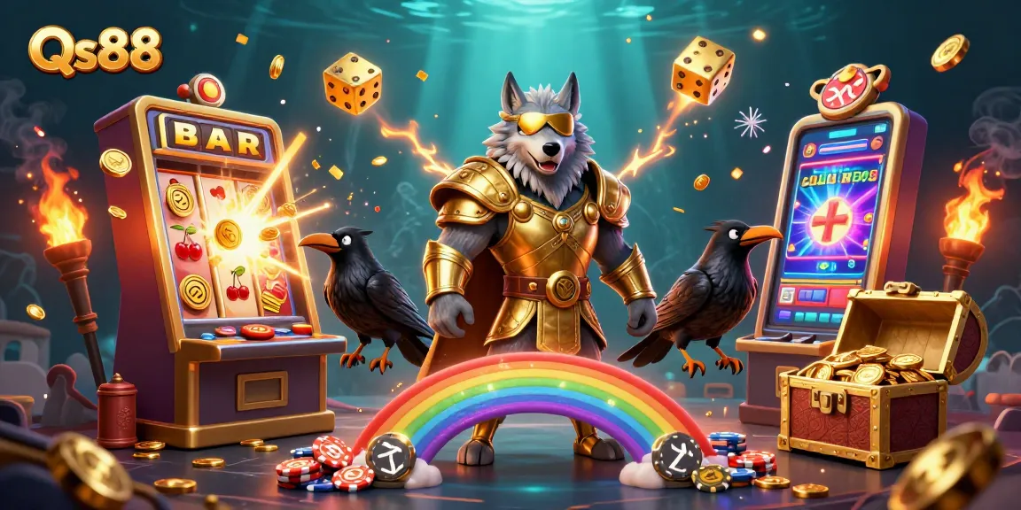 Experience the thrill of winning at Qs88 with dynamic Norse-inspired casino elements and rich visual effects.