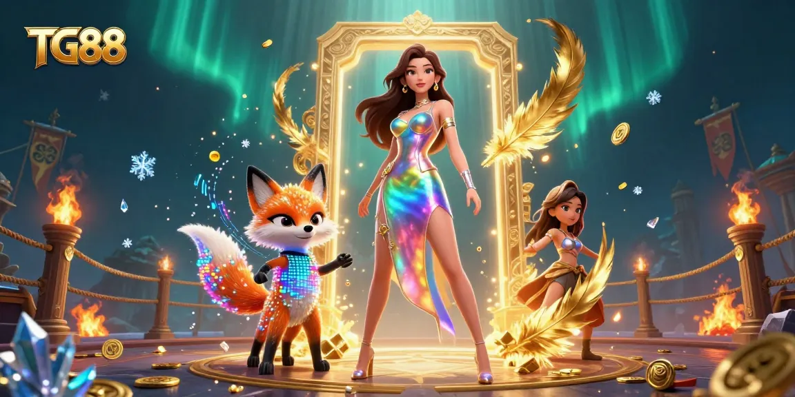 Experience the exciting world of TG88 with vibrant casino elements and immersive gaming action.