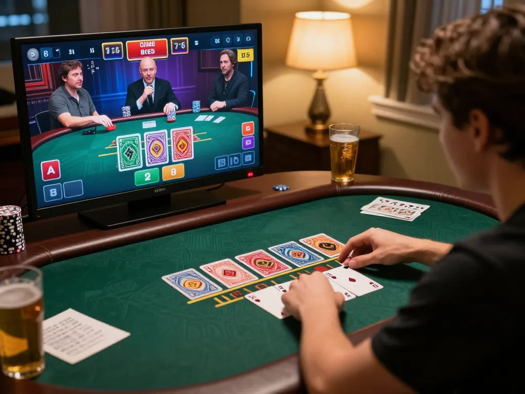 open88 player engaged in online blackjack game, showing colorful cards and betting options.
