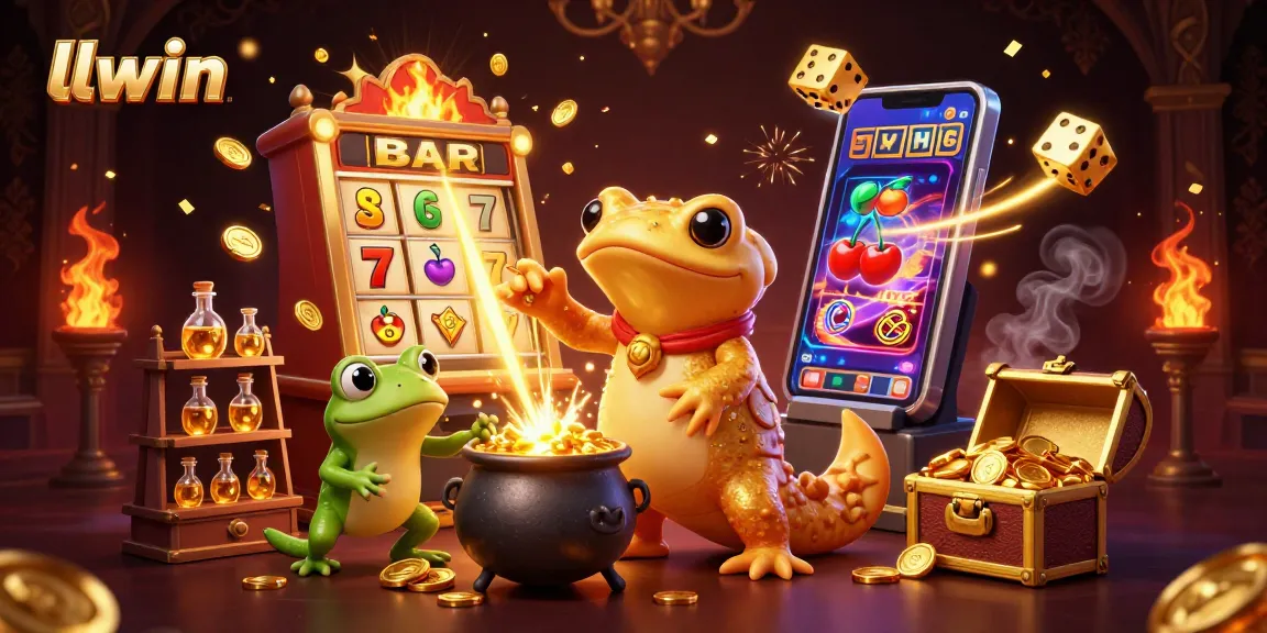 Experience thrilling gameplay at llwin with a vibrant scene of golden alchemy and jackpot moments.