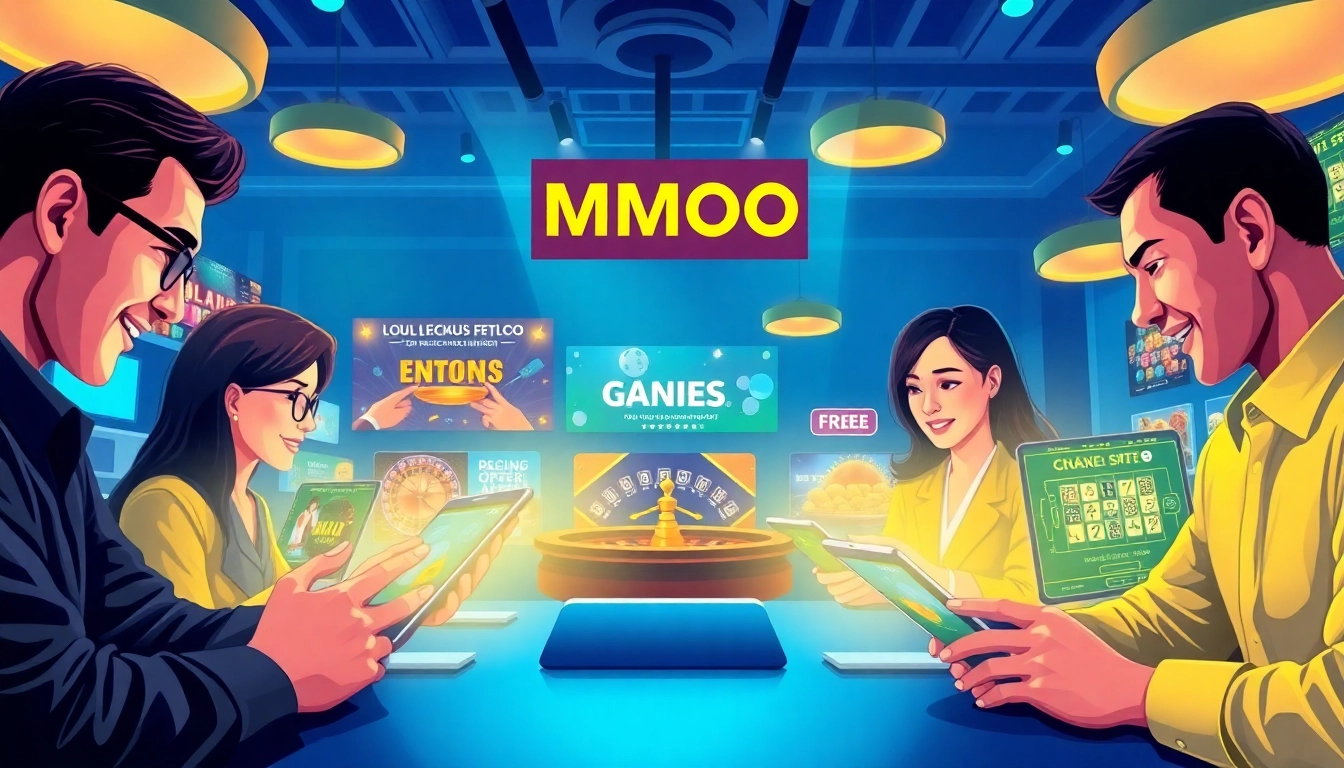 MMOO online gaming platform showcasing exciting casino games and promotional offers.
