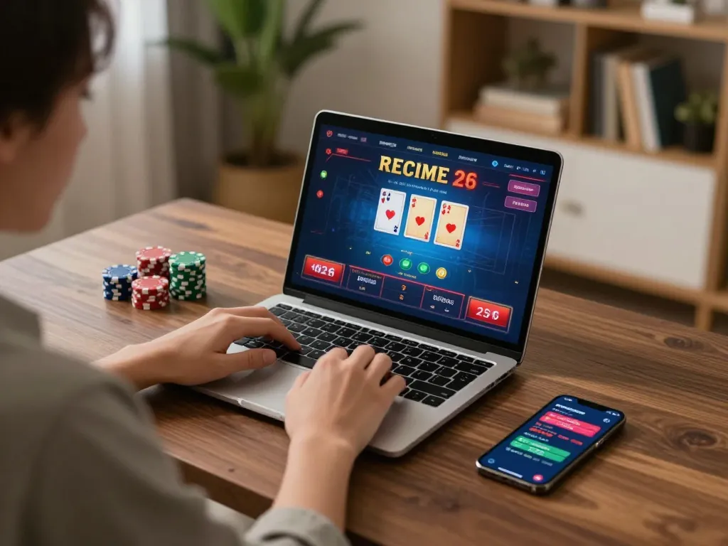 Player engaged in an online casino game on new88blog, showcasing strategic betting and lively casino graphics.