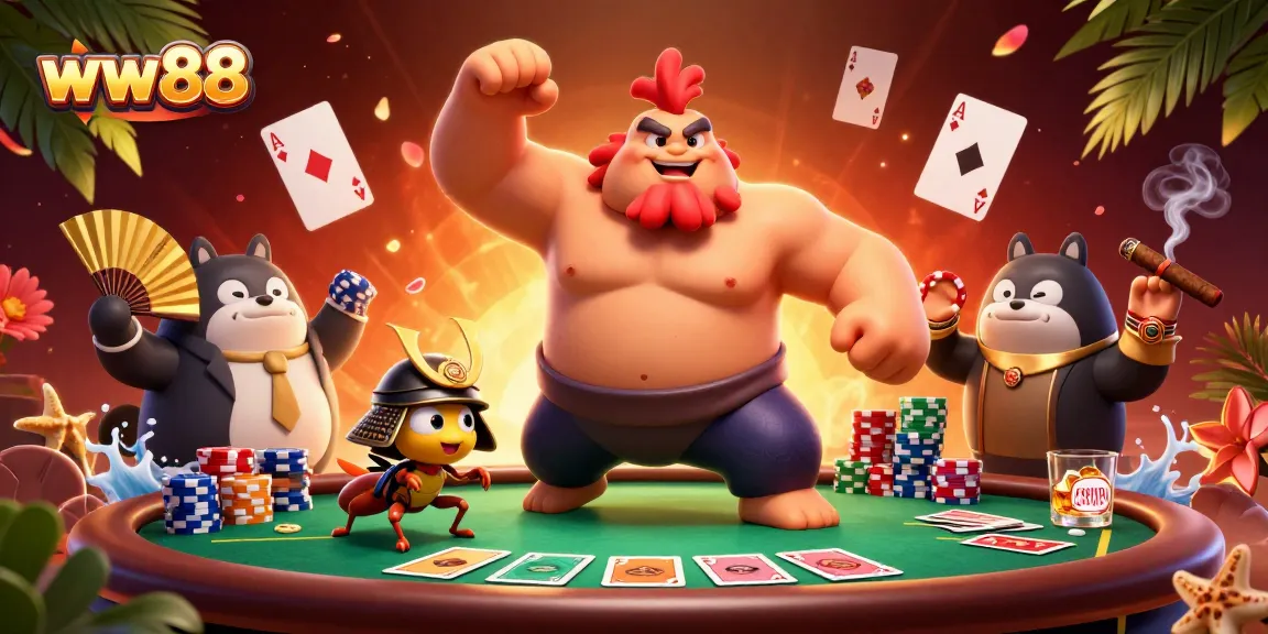 Experience exhilarating gameplay at ww88 with this vibrant casino scene featuring dynamic poker action.