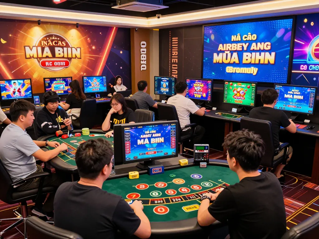 Players immersed in games at nhà cái Onbet, showcasing the vibrant online gambling experience.