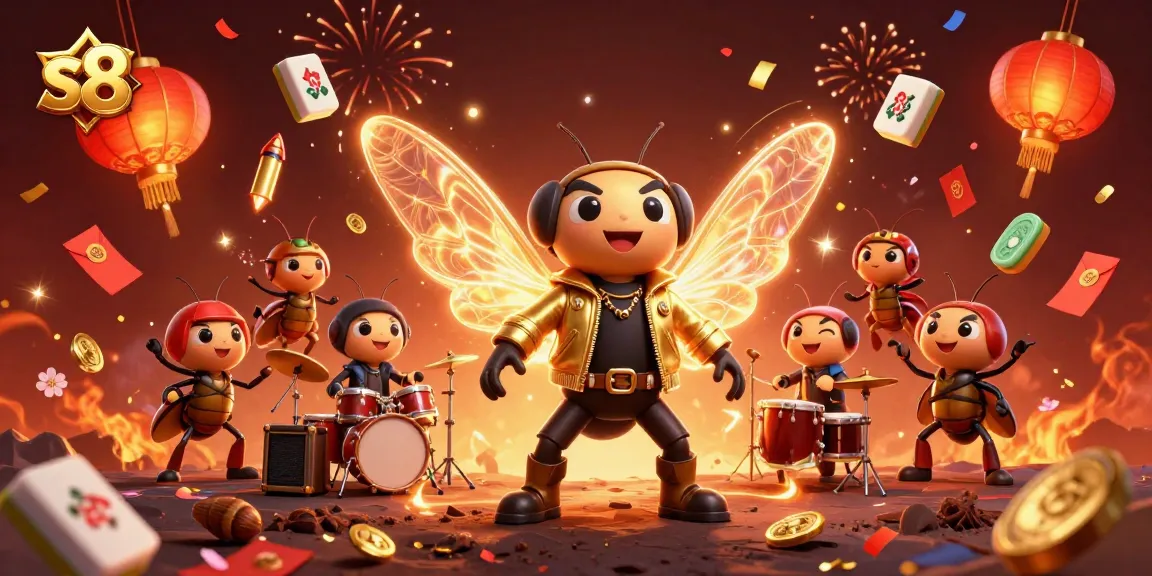 Experience the excitement at s8 as the cicada rock star dazzles in a vibrant online casino setting.