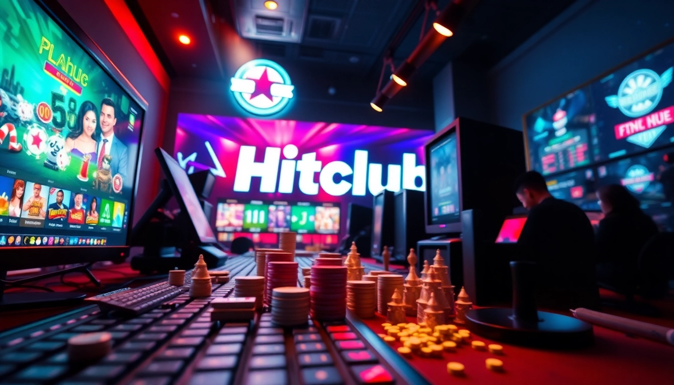 Hitclub online gaming platform with vibrant games and immersive graphics.