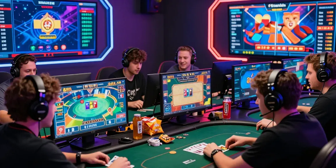 Players engaged in game đổi thưởng, showcasing excitement and competitive energy in a lively online gaming environment.