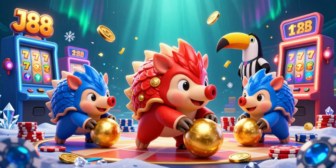 Spin the reels with J88-themed pangolins in an exciting casino match-up!