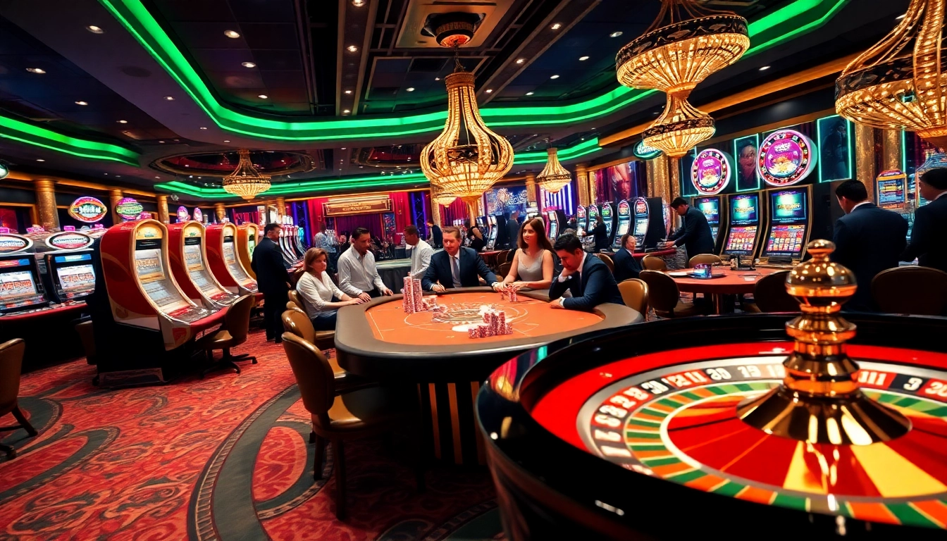 Experience premium online gaming with vibrant casino visuals at https://nhacaiuytinvn.us.com/ featuring tables and players.