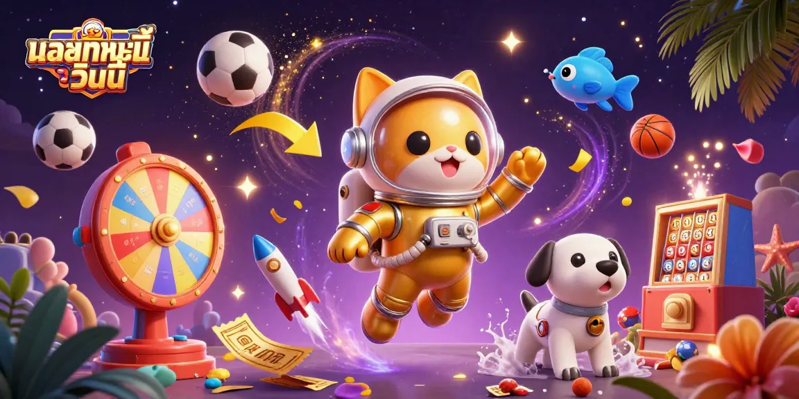 Experience the excitement of ผลบอลวันนี้ with thrilling sports betting symbols in a vibrant 3D cosmic scene.
