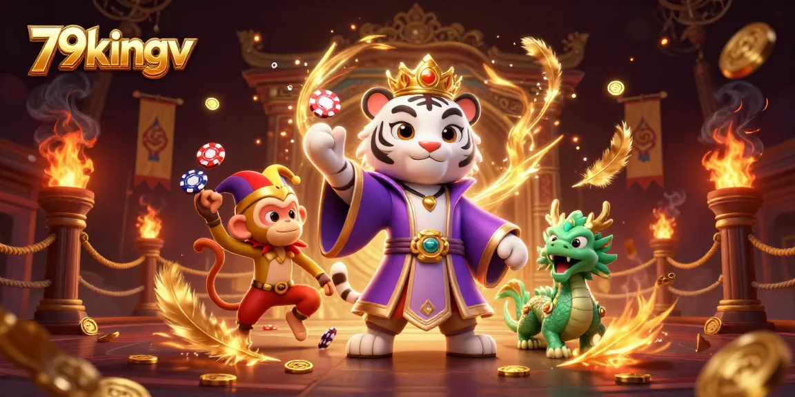 Engage with thrilling gameplay at 79kingv featuring vibrant casino characters in action.
