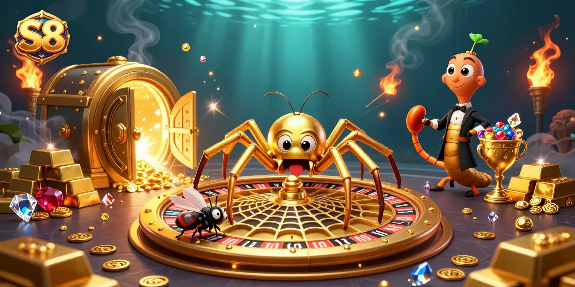 Spin the roulette wheel to win big at S8 casino with dynamic gold and jewels!
