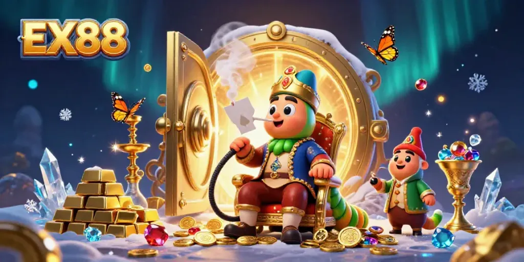 EX88 offers a dazzling casino experience with vibrant 3D characters and treasures.