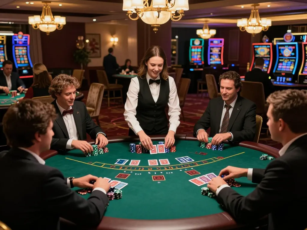 Players enjoying a thrilling blackjack game at cm88 com with high stakes and luxurious atmosphere.