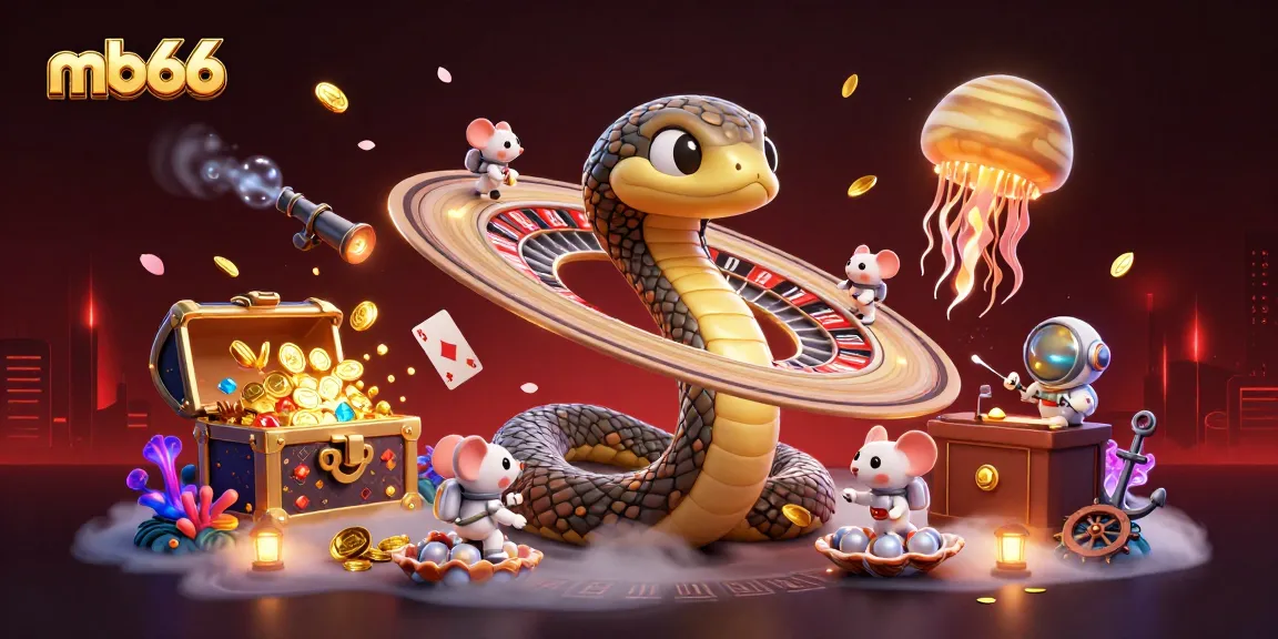 Bet on cosmic roulette with mb66's captivating gaming universe featuring vibrant 3D characters and action.