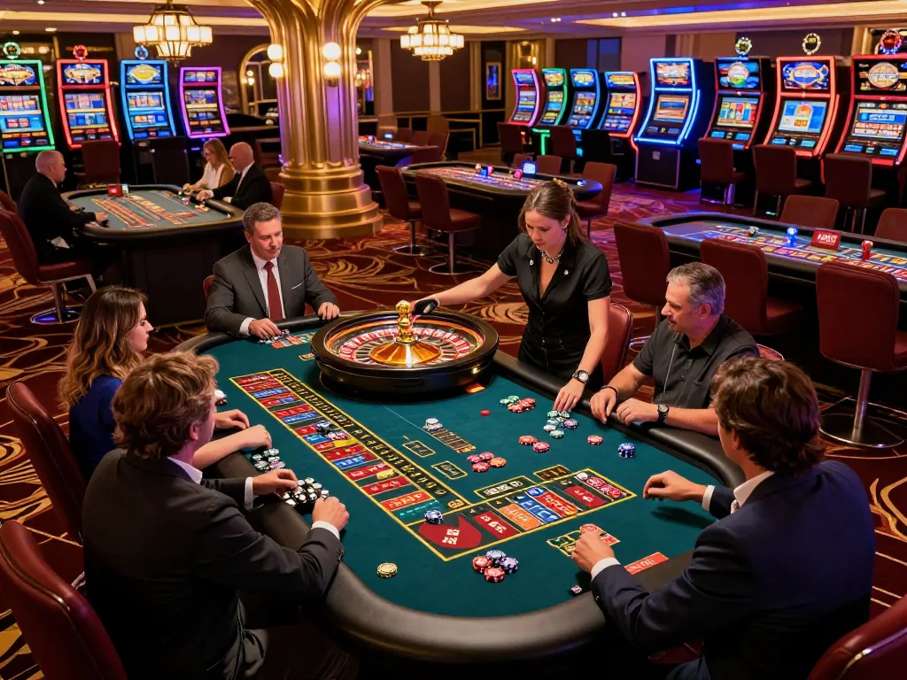 Nohu90 players enjoying a thrilling roulette game in a luxurious casino environment.