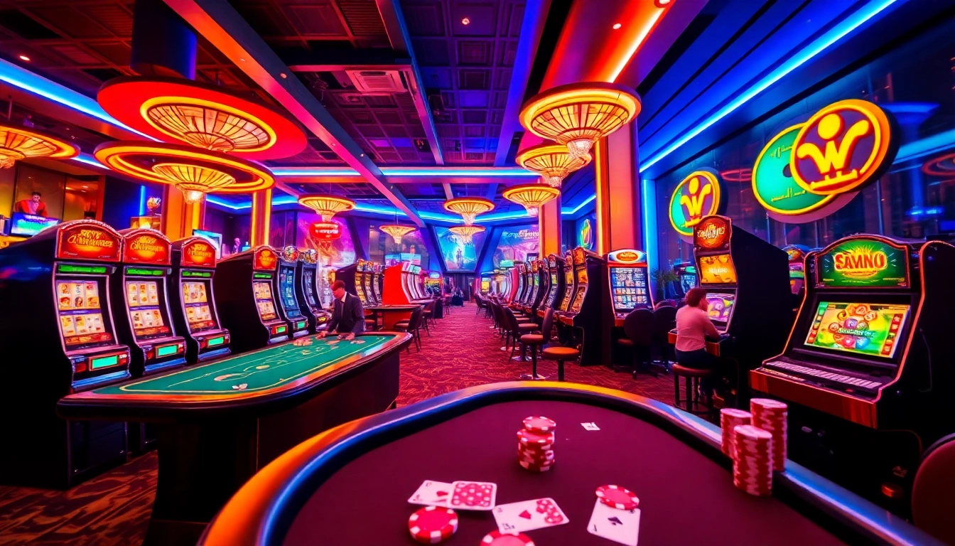 Experience thrilling gaming at https://go88vj.com/ with vibrant casino scenes featuring live dealers and dynamic game action.
