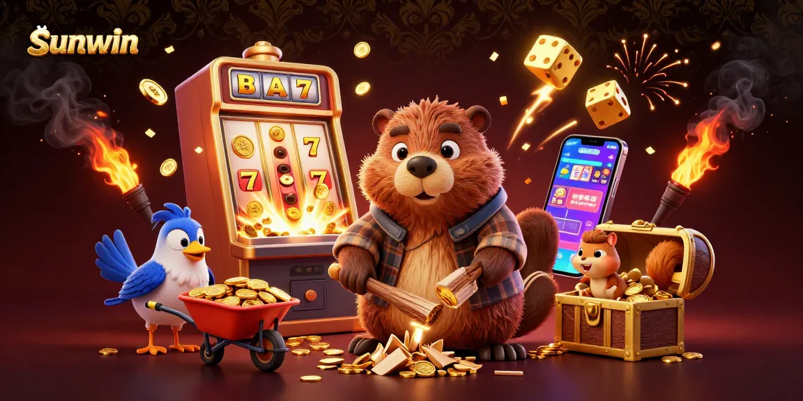 Win big with sunwin as dynamic 3D characters illustrate a lively casino adventure.