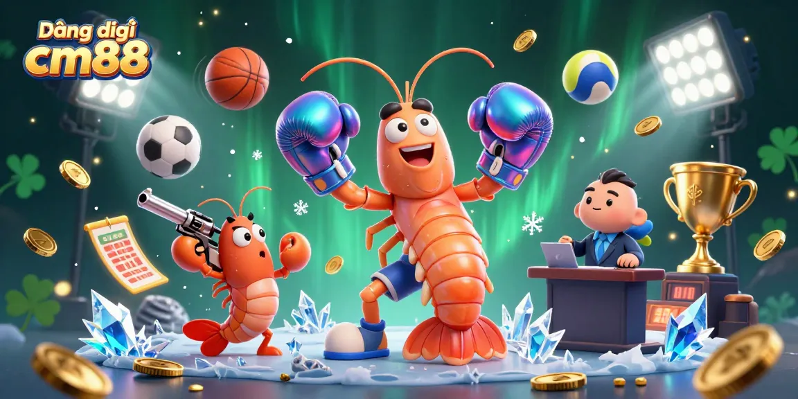 Join the excitement with Đăng ký cm88 in a dynamic 3D casino scene featuring vibrant characters and action-packed gambling elements.