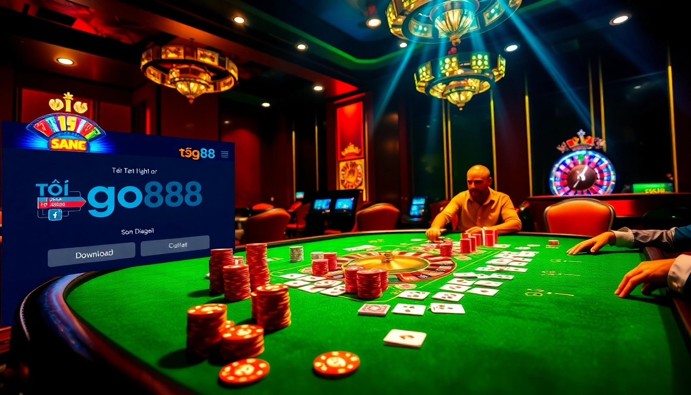 Experience the excitement of gambling with tải go88 at a vibrant casino table.