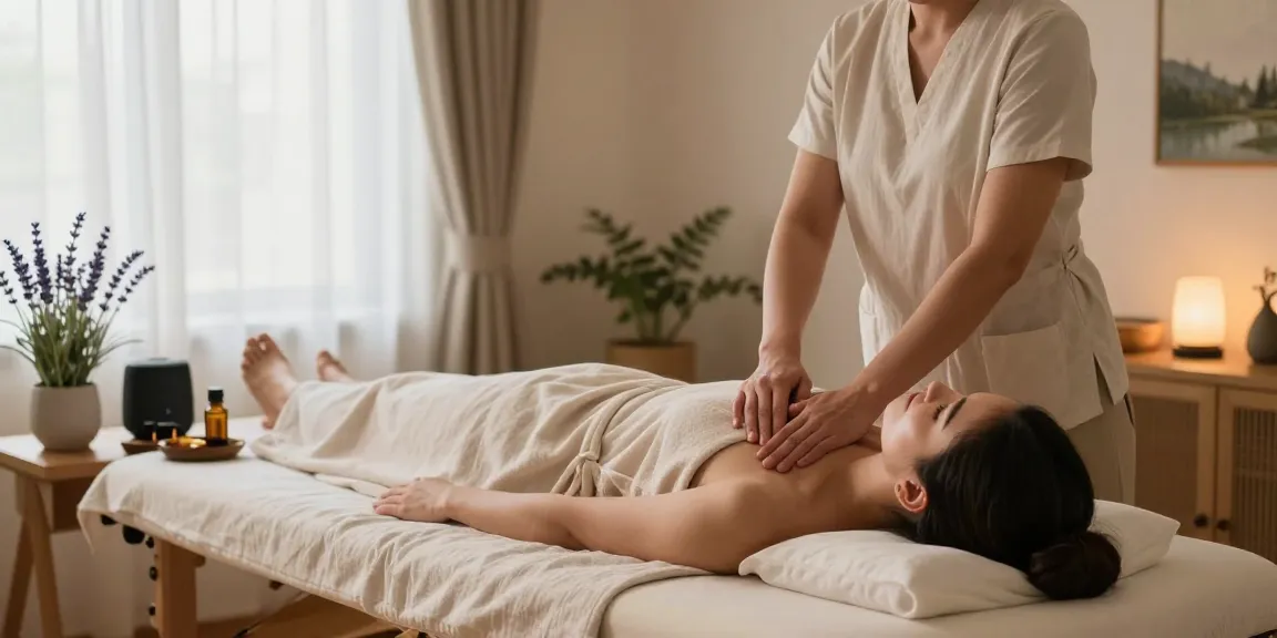 Relaxing environment for 역삼출장안마 service, with soothing oils and tranquil decor