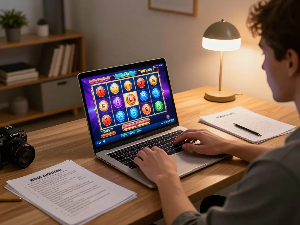 Player enjoying an engaging slot game on Au 88, showcasing immersive graphics and vibrant symbols