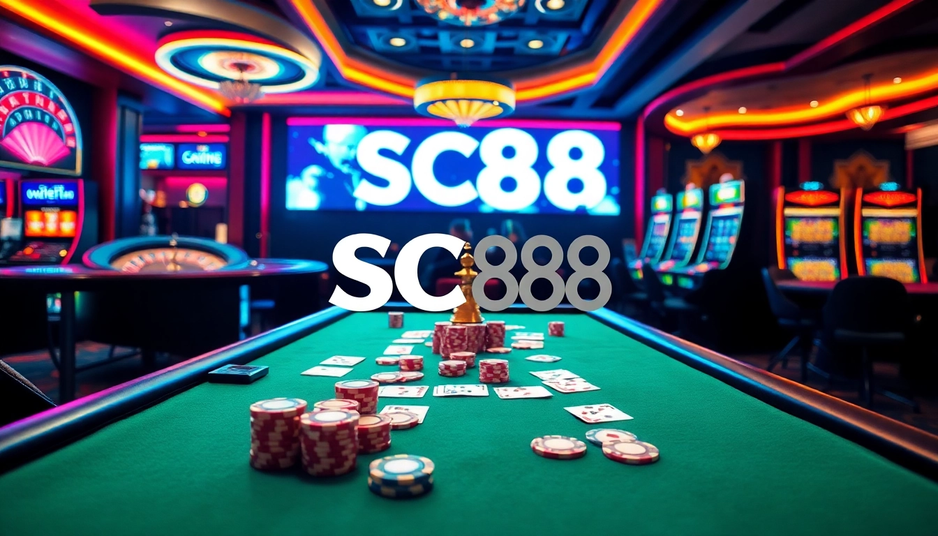 Experience thrilling gameplay at SC88’s vibrant casino with immersive gaming tables and exciting slot machines.