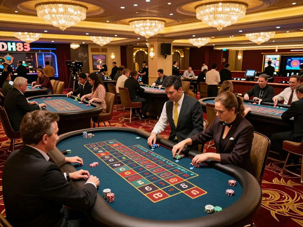 Players enjoying roulette at DH88, showcasing vibrant gameplay and casino atmosphere