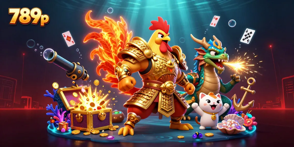 Experience thrilling gameplay action at 789p with vibrant casino-themed characters and elements.