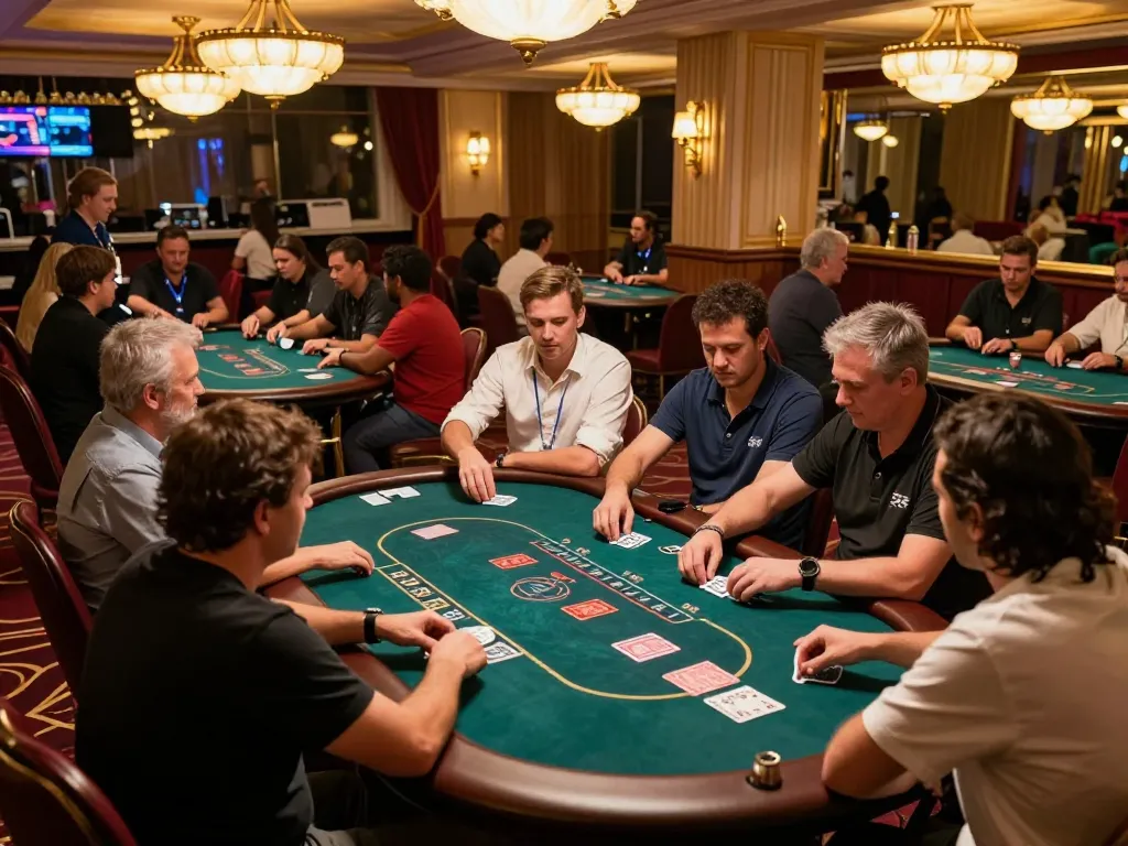 loto188 players placing bets at a lively casino table with vibrant lighting and luxurious decor