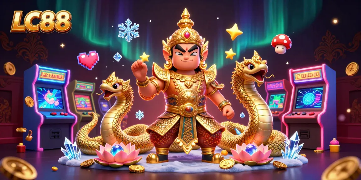 Experience thrilling gameplay at LC88, featuring vibrant characters and dynamic casino elements.