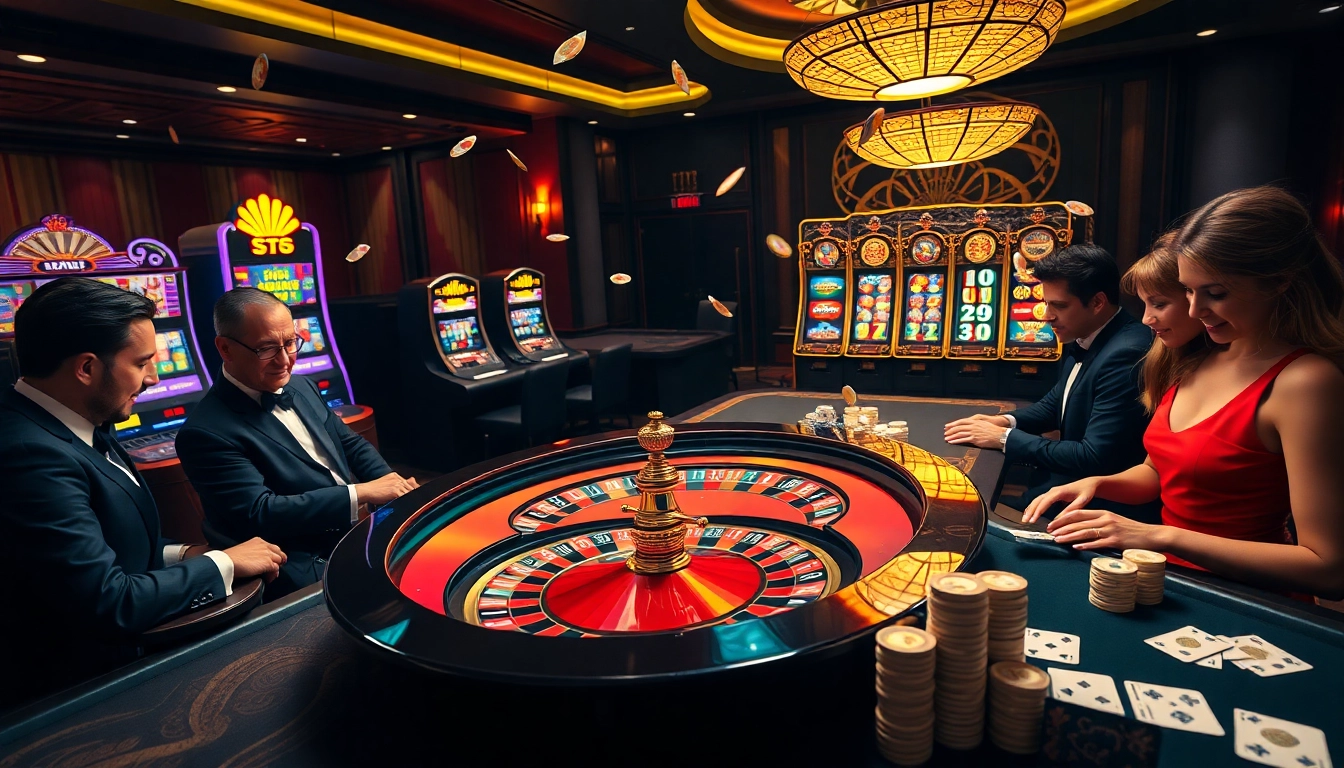 S8 casino environment featuring a roulette table with players focused on a thrilling game.
