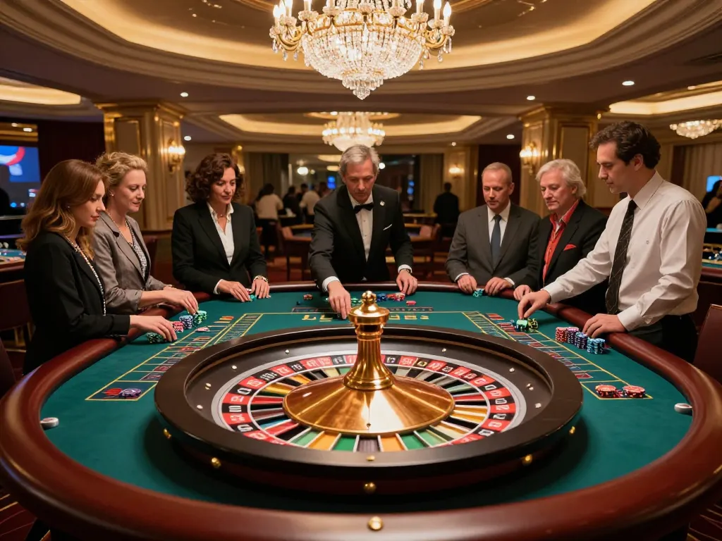 Red88 players engaging with roulette table, capturing strategic betting moments.