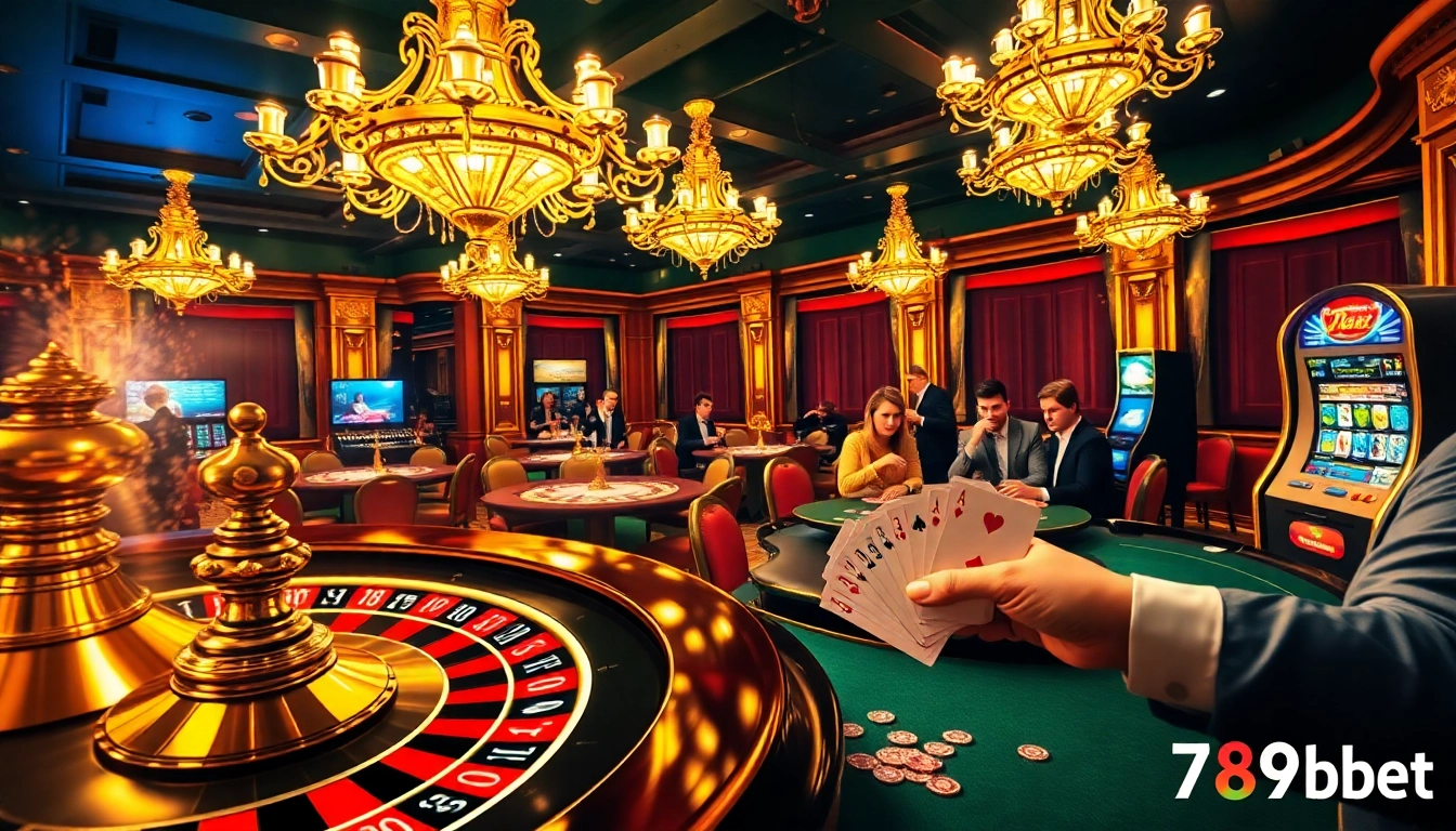 Experience high-stakes excitement with 789bet at a luxurious casino table.