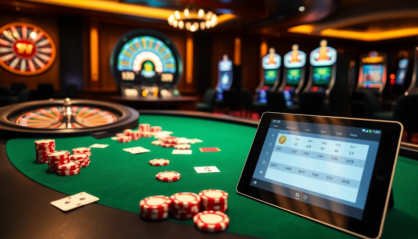 Experience thrilling betting at https://mi88.com.mx/ with colorful chips and vibrant slot machines.