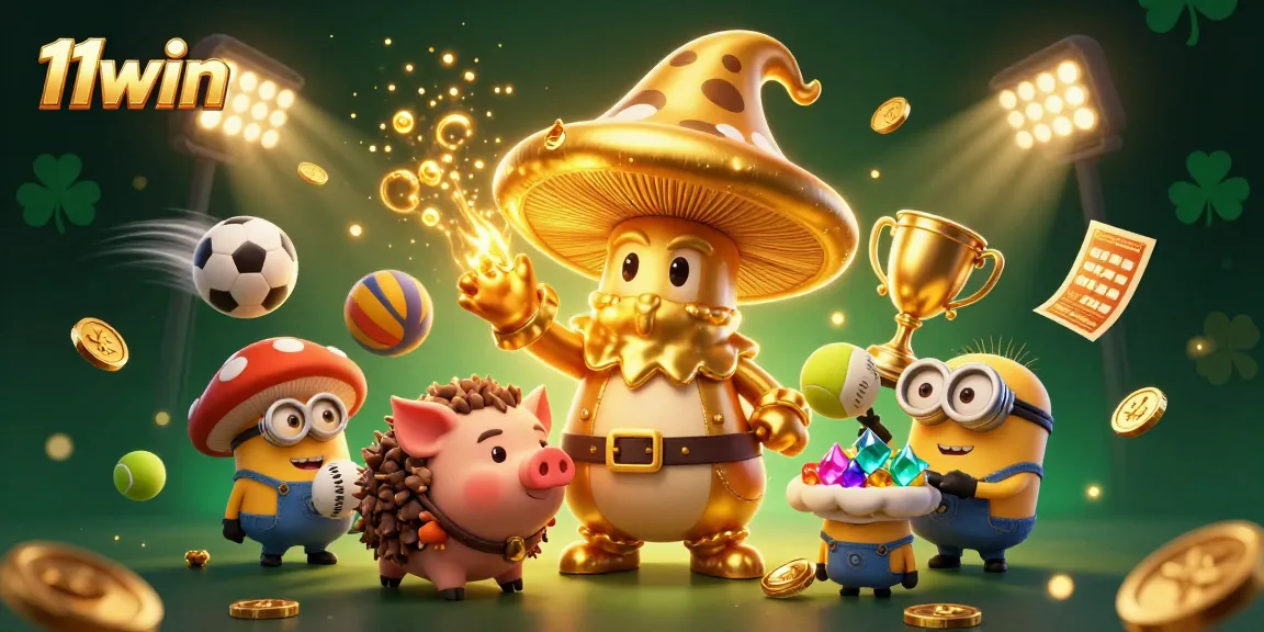 Experience excitement with 11win as the golden wizard unveils treasures amidst captivating sports elements.